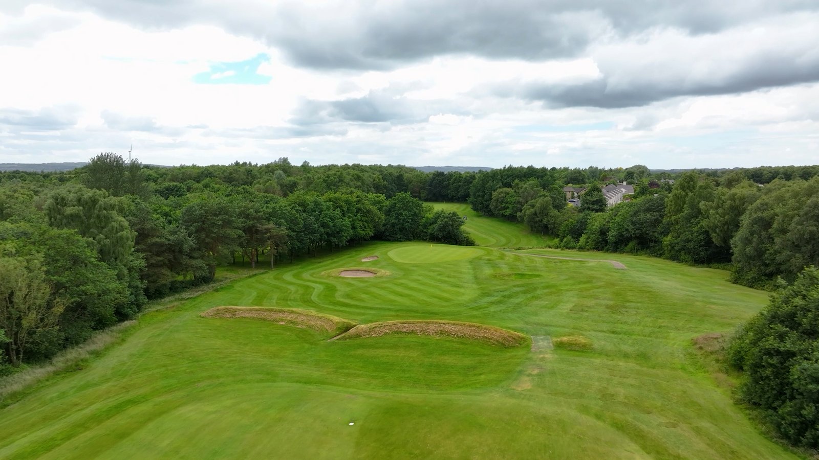 Tee view looking down the fairway at Hindley Hall Golf Club