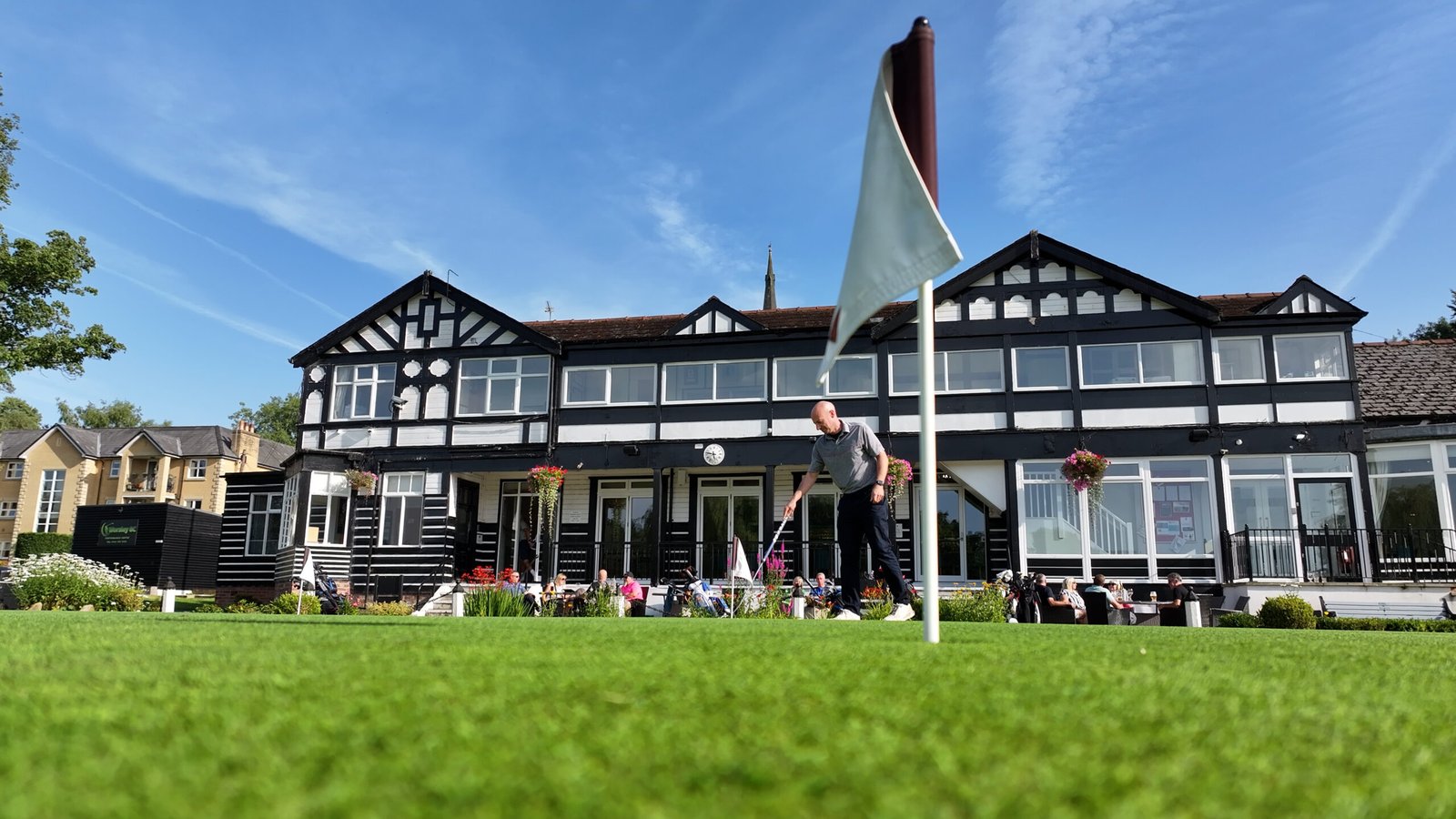 Clubhouse terrace overlooking the course