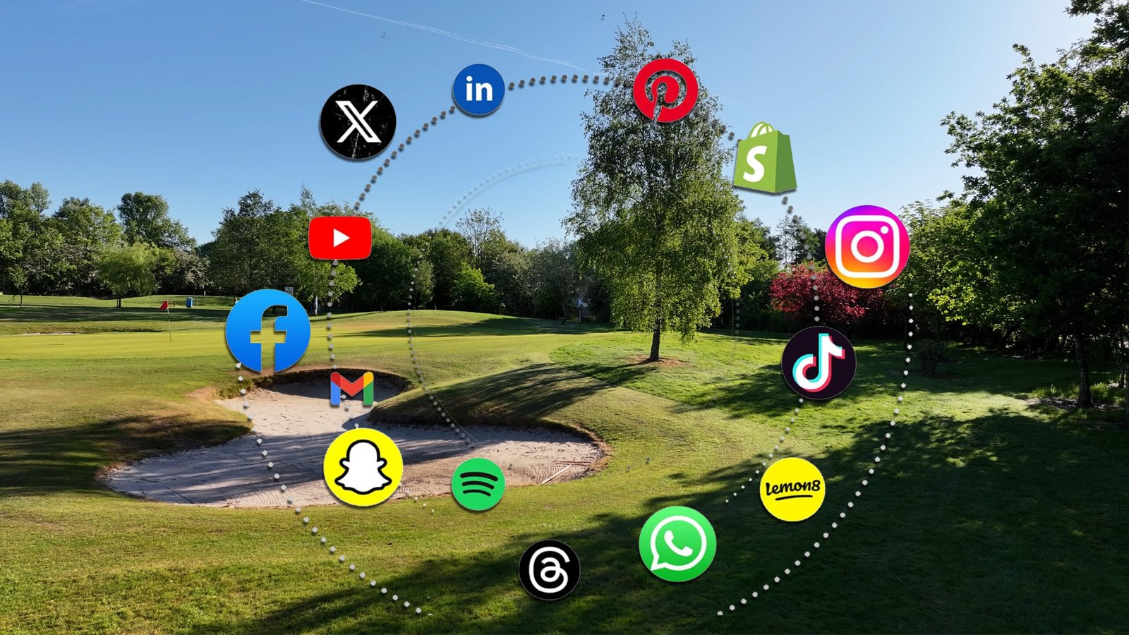 Social media-ready aerial video showcasing the course